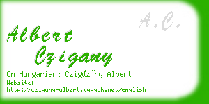 albert czigany business card